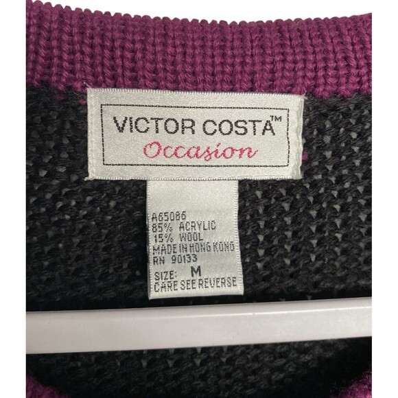 Victor Costa Sweater Dress Floral Knee Length - Picture 3 of 11